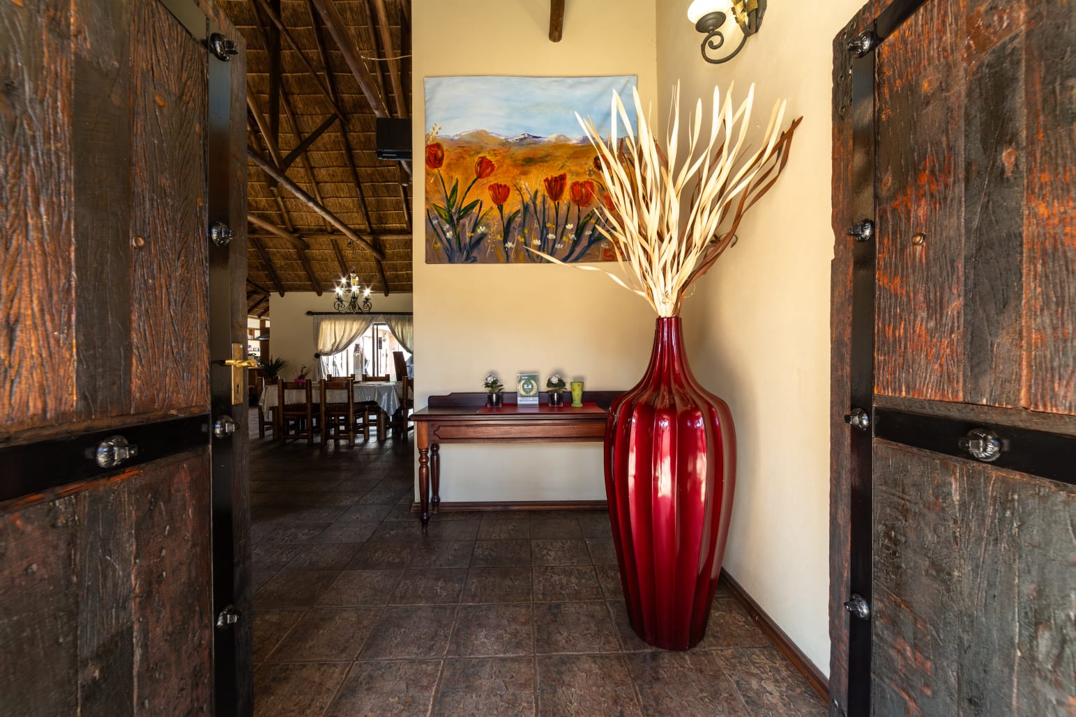 Reception and entrance at Thatch Haven Guesthouse